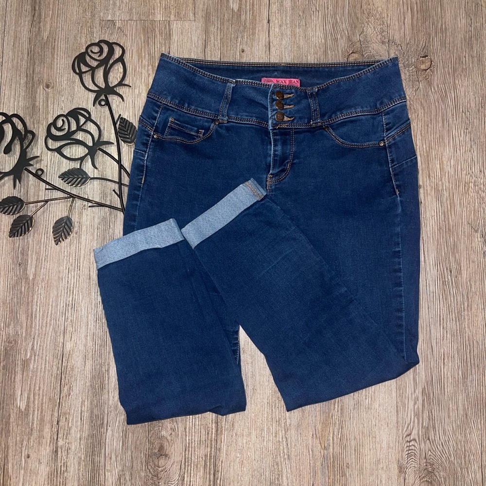 Wax Jeans Push Up Collection Rolled Ankle Size 9 - Picture 1 of 13